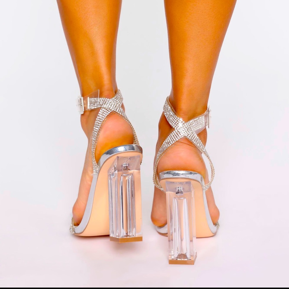 Translucent Rhinestone Sandals